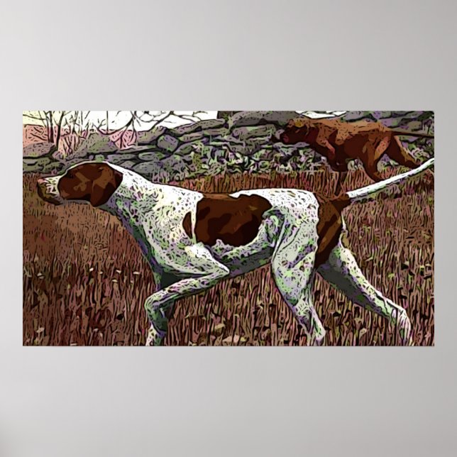 Póster Poster de punteros pintados de época (Frente)