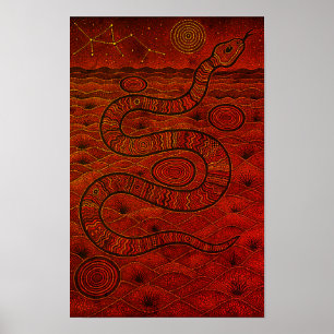 Póster Poster de Punto Aborigen Serpent