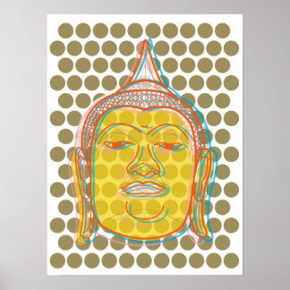 Póster Poster de puntos pop de Buda