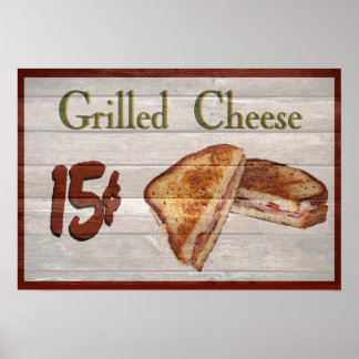 Póster Poster de queso a la parrilla