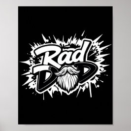 Póster Poster de Rad Dad - Regalo del Día del Padre de Gu
