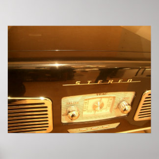 Póster Poster de radio de época