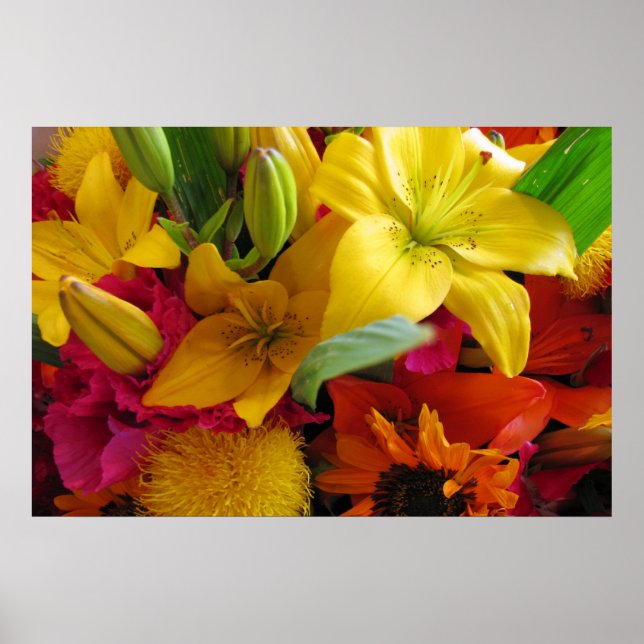 Póster Poster de ráfagas de colores (Frente)