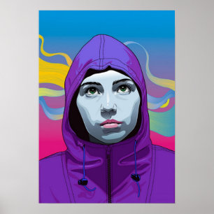Póster Poster de Rainy Day Chica