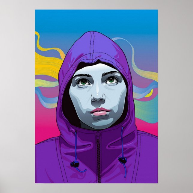 Póster Poster de Rainy Day Chica (Frente)