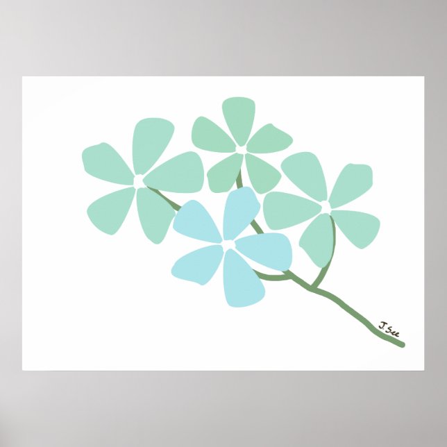 Póster Poster de ramas de flores de invierno (Frente)