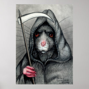 Póster Poster de Rat de Beware Grim Reaper