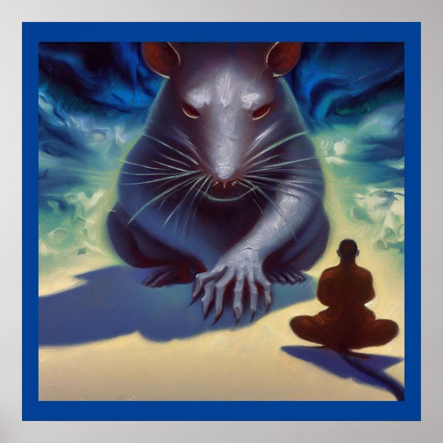 Póster Poster de rata 3 para animales espirituales (Frente)