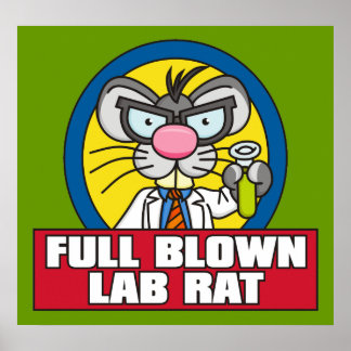Póster Poster de rata de laboratorio