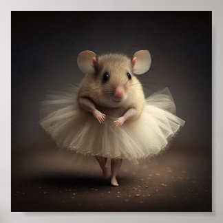 Póster Poster de ratones Cute Ballerina