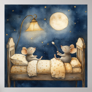 Póster Poster de ratones de Bedtime