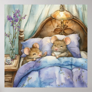Póster Poster de ratones de Bedtime