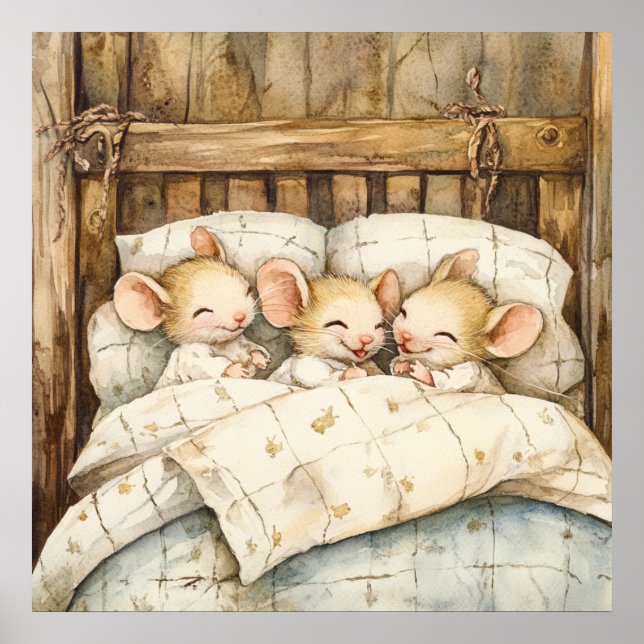 Póster Poster de ratones de Bedtime (Frente)