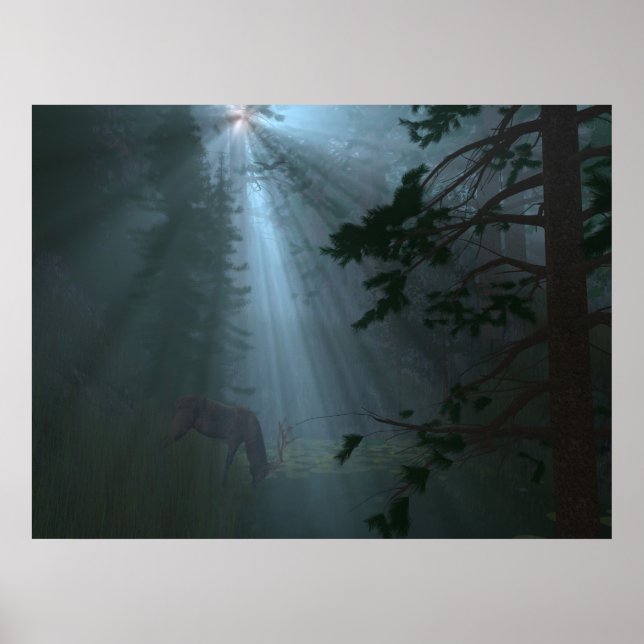 Póster Poster de Rayos Radiantes (Azul) (Frente)