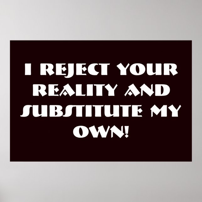 Póster Poster de realidad (Frente)