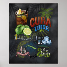 Poster de receta Cuba Libre