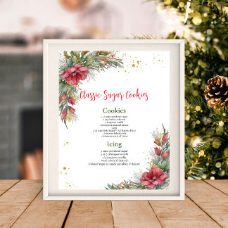 Póster Poster de recetas de navidades