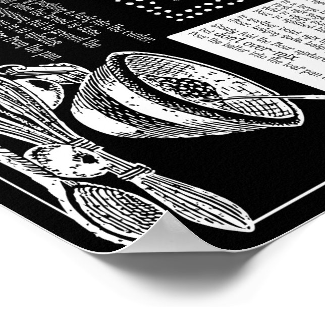 Póster Poster de recetas de pan bananero (Esquina)