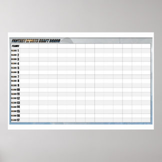 Póster Poster de reclutamiento de fútbol de fantasía - Bo