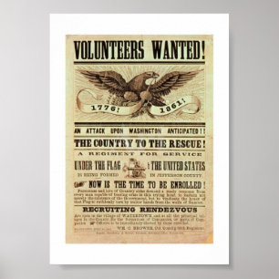 Póster Poster de reclutamiento de guerra civil