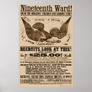 Póster Poster de reclutamiento de guerra civil