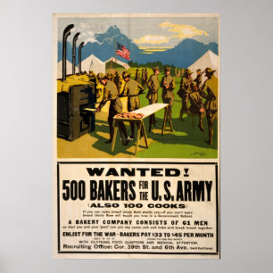Póster Poster de reclutamiento de la WWI en Estados Unido
