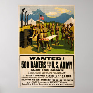 Póster Poster de reclutamiento de la WWI en Estados Unido