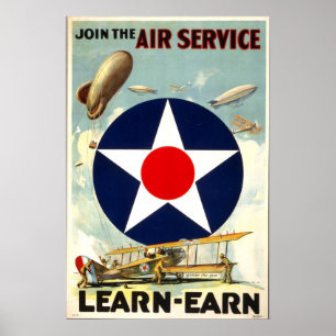 Póster Poster de reclutamiento del cuerpo de aire del
