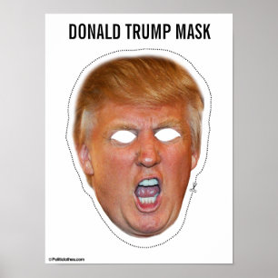 Póster Poster de recorte de máscara Donald Trump