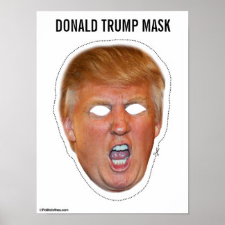 Póster Poster de recorte de máscara Donald Trump