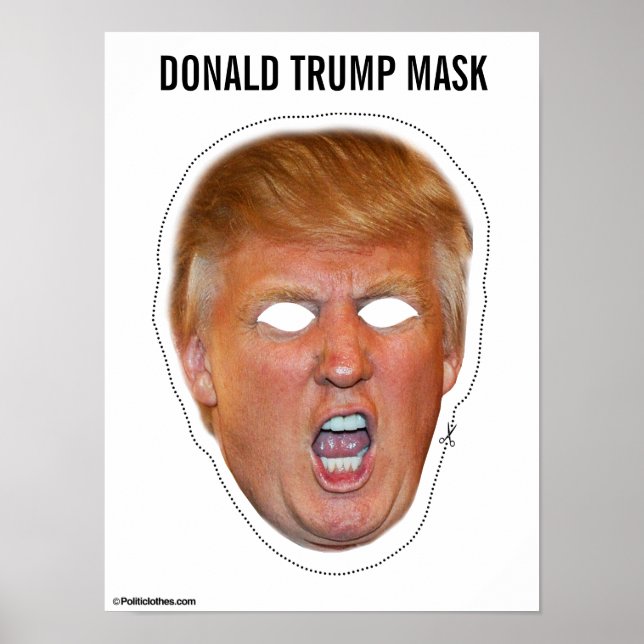 Póster Poster de recorte de máscara Donald Trump (Frente)