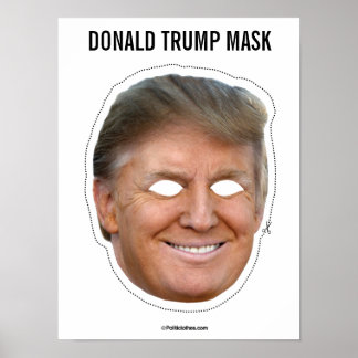 Póster Poster de recorte de máscara Donald Trump