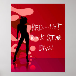 Póster Poster de Red Hot Rock Star Diva