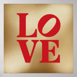 Póster Poster de Red LOVE Square