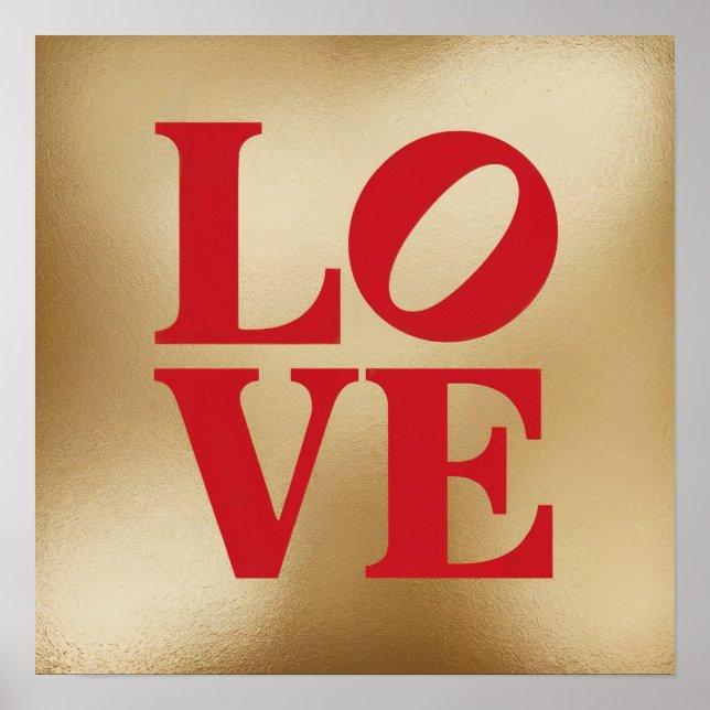 Póster Poster de Red LOVE Square (Frente)