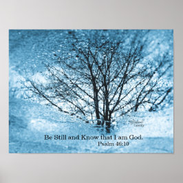 Póster Poster de reflexión de árbol