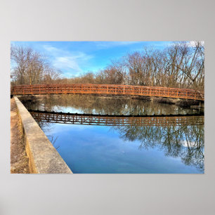 Póster Poster de reflexión de puente