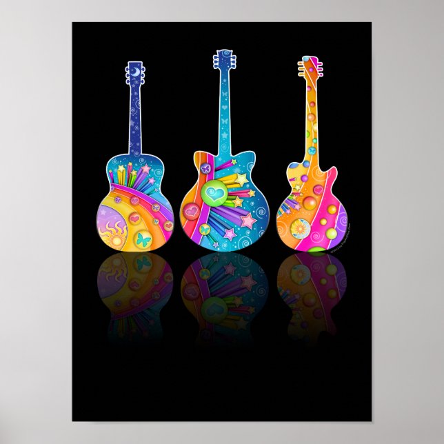 PÓSTER POSTER DE REFLEXIONES DE GUITARRA (Frente)