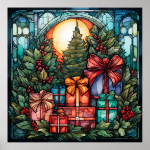 Póster Poster de Regalos de Vidrio Manchado