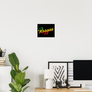 Póster Poster de reggae con el símbolo de paz de la músic