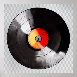 Póster Poster de registro de vinilo