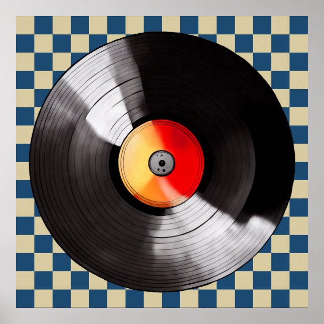 Póster Poster de registro de vinilo (Frente)