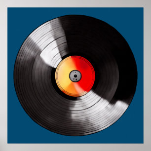 Póster Poster de registro de vinilo