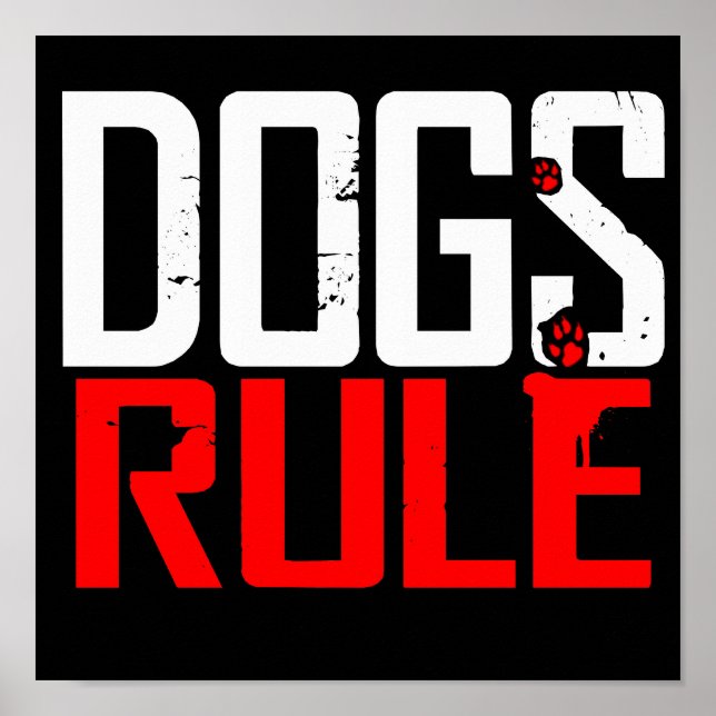 PÓSTER POSTER DE REGLA DE PERROS (Frente)