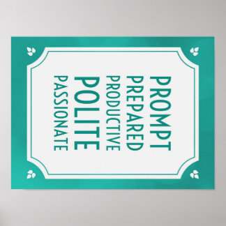 Póster Poster de reglas de aula