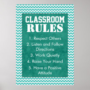 Póster Poster de reglas de clase de Chevron