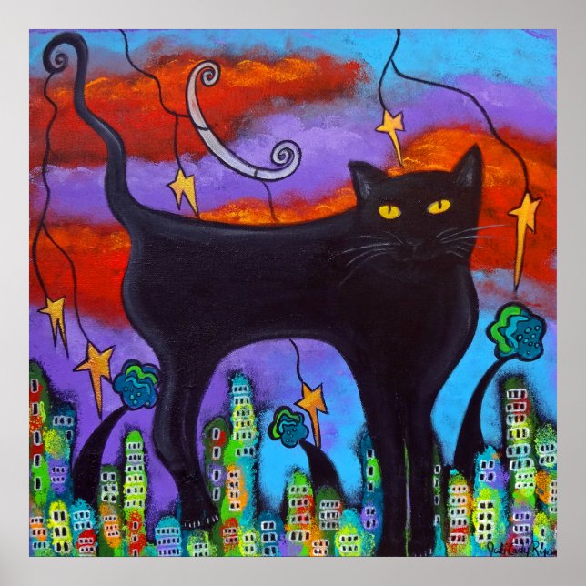 Póster Poster de reglas de gatos (Frente)