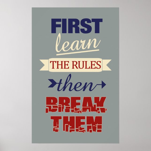 Póster Poster de reglas de interrupción (Frente)