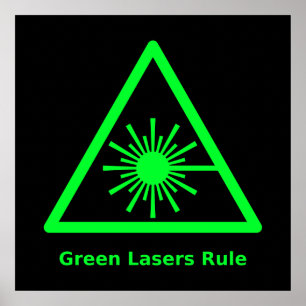 Póster Poster de reglas de Lasers verdes