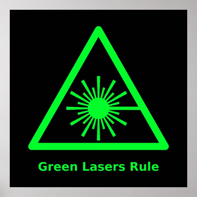 Póster Poster de reglas de Lasers verdes (Frente)
